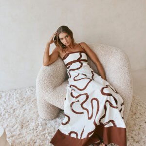 addy dress marbled mocha